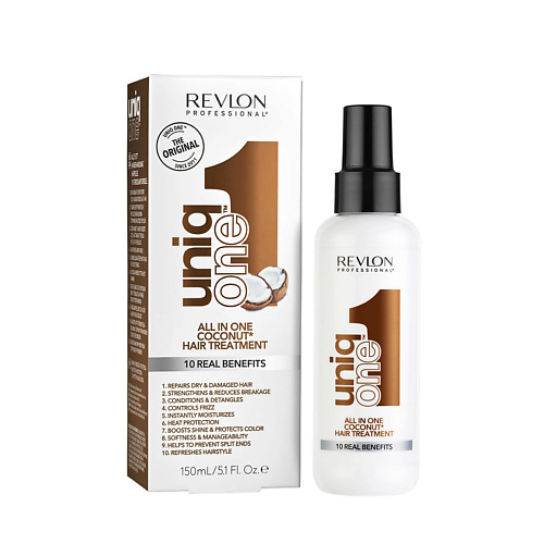 

REVLON PROFESSIONAL Универсальная спрей-маска с ароматом кокоса Uniqone All In One Coconut Hair Treatment, Универсальная спрей-маска с ароматом кокоса Uniqone All In One Coconut Hair Treatment