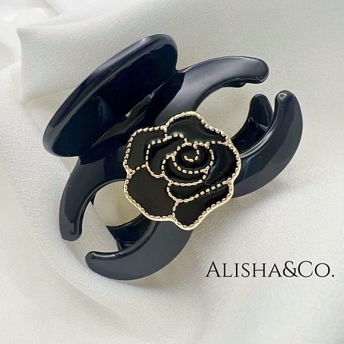 

ALISHA&CO. Крабик для волос Коко Роза черная, Крабик для волос Коко Роза черная