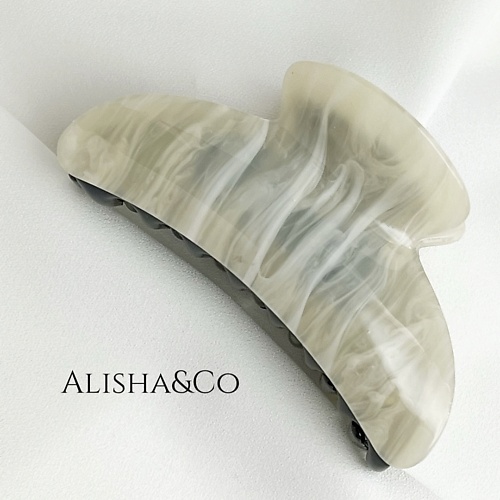 

ALISHA&CO. Крабик для волос большой Marble Shell, Крабик для волос большой Marble Shell