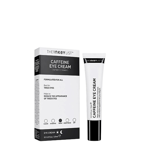 

THE INKEY LIST Крем для век Caffeine Eye Cream против отеков и темных кругов 15.0, Крем для век Caffeine Eye Cream против отеков и темных кругов