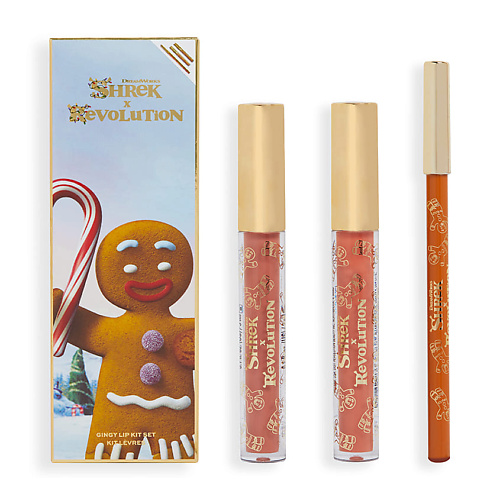 

REVOLUTION MAKEUP Набор Shrek Gingy Lip Kit, Набор Shrek Gingy Lip Kit
