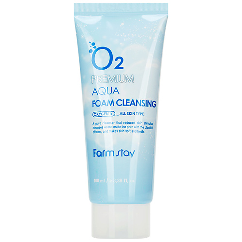 

FARMSTAY Пенка для лица очищающая с кислородом O2 Premium Aqua Foam Cleansing, Пенка для лица очищающая с кислородом O2 Premium Aqua Foam Cleansing