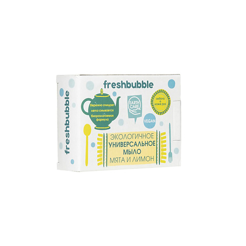 

FRESHBUBBLE Мыло кусковое универсальное Мята и Лимон, Мыло кусковое универсальное Мята и Лимон