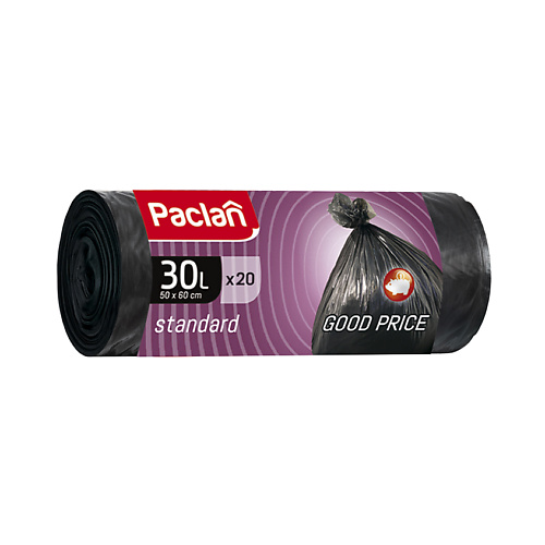 

PACLAN STANDART Мешки для мусора, 30л 20, STANDART Мешки для мусора, 30л
