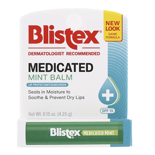 

BLISTEX Бальзам для губ Medicated мятный SPF 15, Бальзам для губ Medicated мятный SPF 15