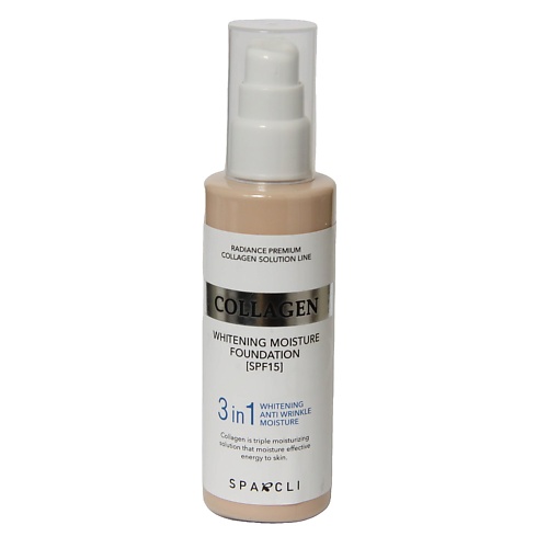 

SPARCLI Тональный крем SPF15 с коллагеном увлажняющий, эффект отбеливания кожи, Тональный крем SPF15 с коллагеном увлажняющий, эффект отбеливания кожи