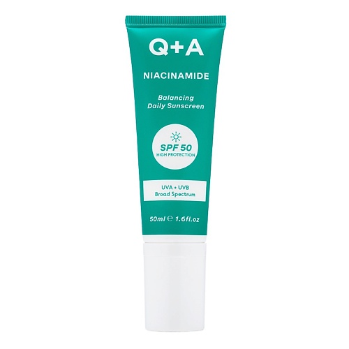 Q+A Солнцезащитный крем для лица Niacinamide SPF50