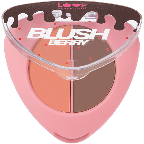 

LOVE GENERATION Палетка для контуринга лица BlushBerry шелковистая текстура, Палетка для контуринга лица BlushBerry шелковистая текстура