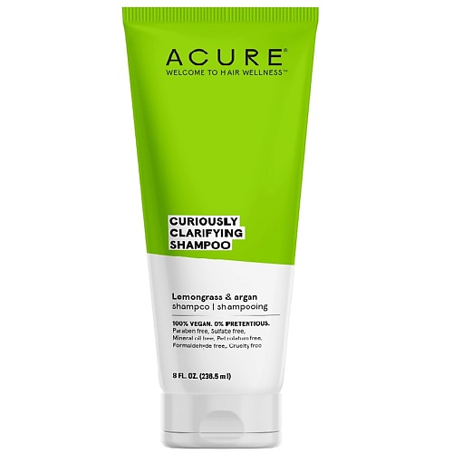 

ACURE Шампунь для глубокого очищения лемонграсс и арган Curiously Clarifying Shampoo 236, Шампунь для глубокого очищения лемонграсс и арган Curiously Clarifying Shampoo