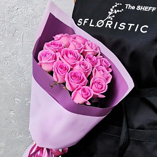 

STUDIO FLORISTIC Букет розовых Роза 15 шт «Ослепительной», Букет розовых Роза 15 шт «Ослепительной»