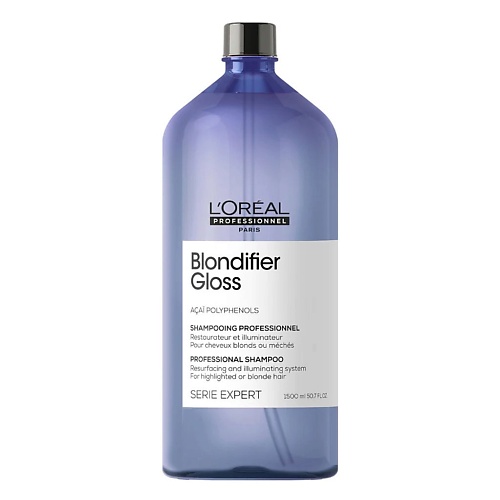 

L'OREAL PROFESSIONNEL Шампунь Blondifier Gloss для яркости осветленных и мелированных волос 1500.0, Шампунь Blondifier Gloss для яркости осветленных и мелированных волос