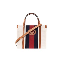 Сумка Cotton With Canvas And Leather Trim Tote Bag Shopping Bag
