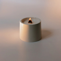 Свеча ароматическая в стакане из гипса  "Пихта Фрейзера"