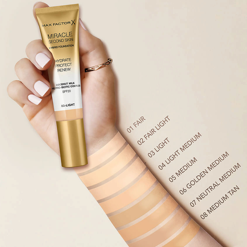 

MAX FACTOR Тональная основа Miracle Touch Second Skin, Тональная основа Miracle Touch Second Skin