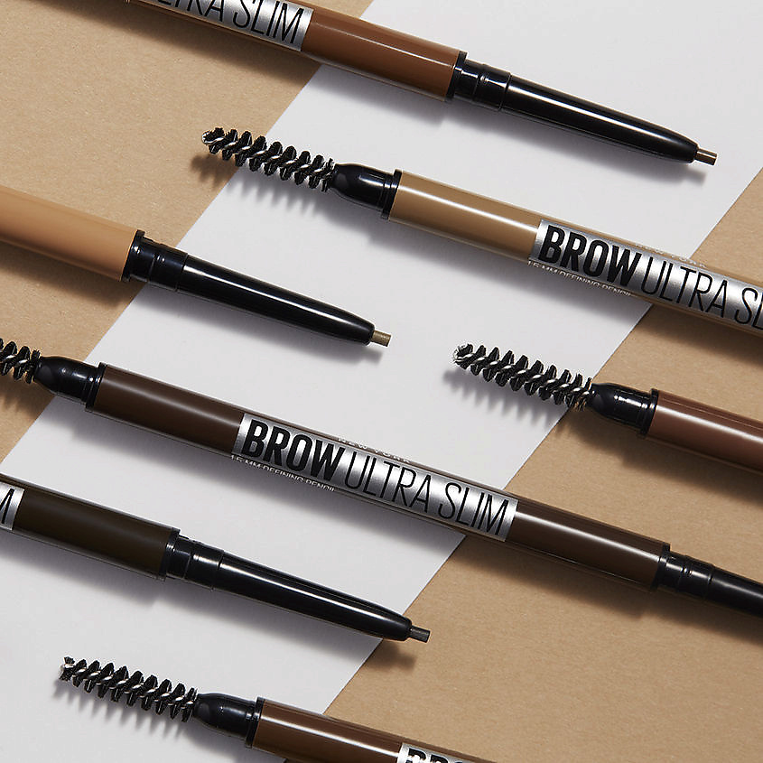 MAYBELLINE NEW YORK Карандаш для бровей "Brow Ultra Slim", карандаш + щеточка – фото 4