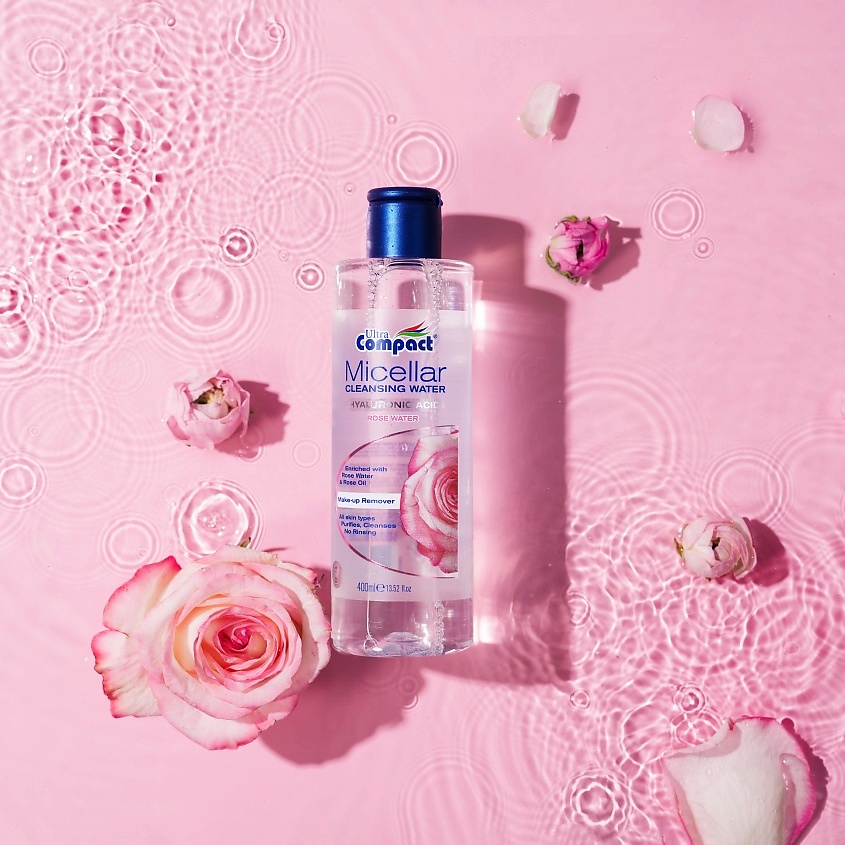 ULTRA COMPACT Вода мицеллярная для снятия макияжа с экстрактом розы Micellar Cleansing Water Rose Water – фото 2