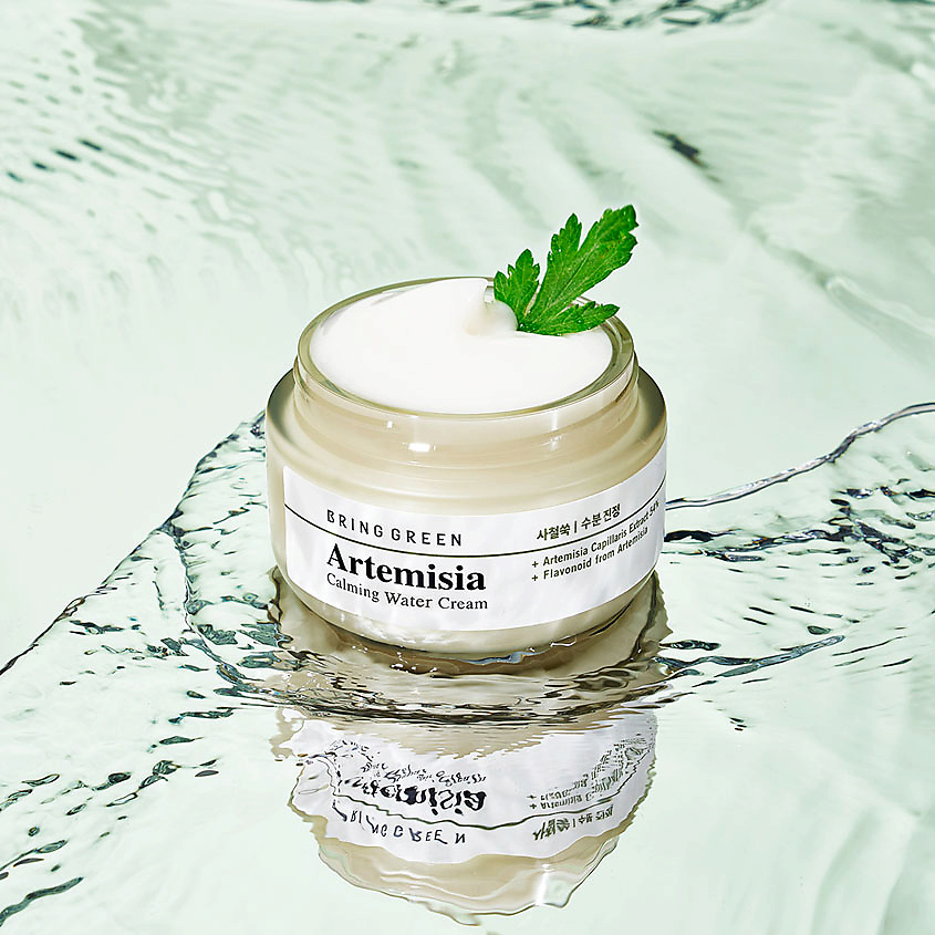 BRING GREEN Крем для лица успокаивающий на водной основе с полынью Artemisia Calming Water Cream – фото 3