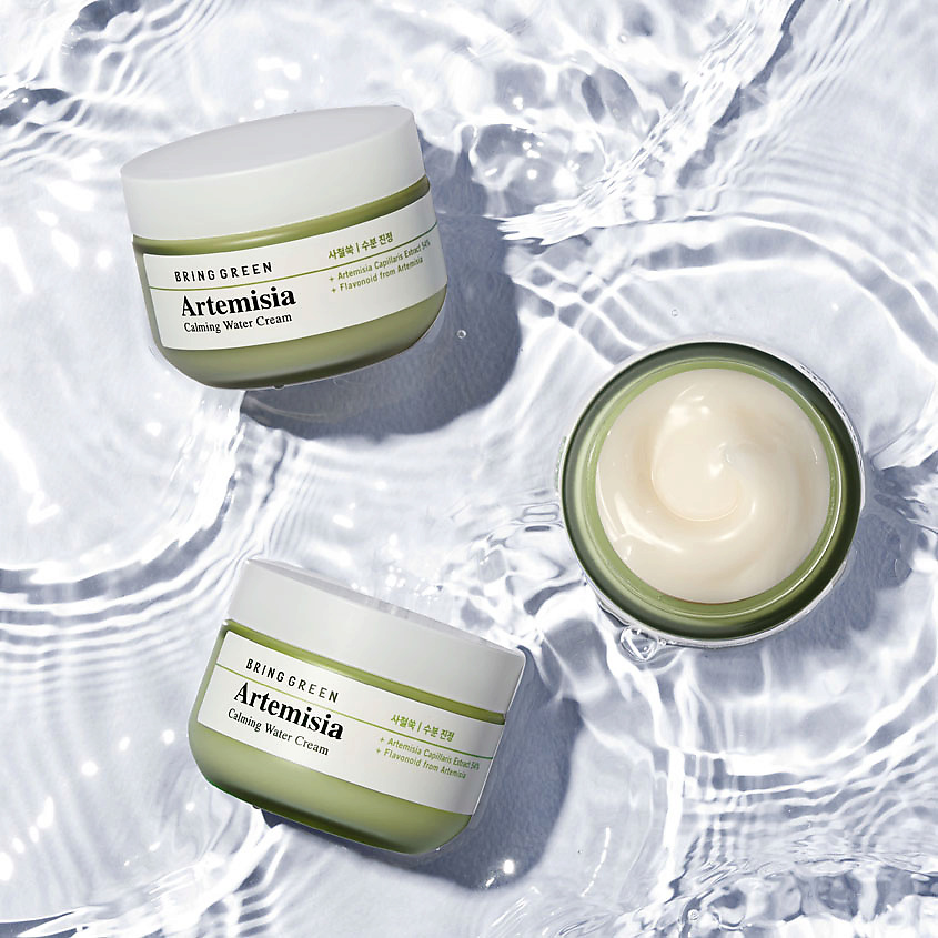 BRING GREEN Крем для лица успокаивающий на водной основе с полынью Artemisia Calming Water Cream – фото 5