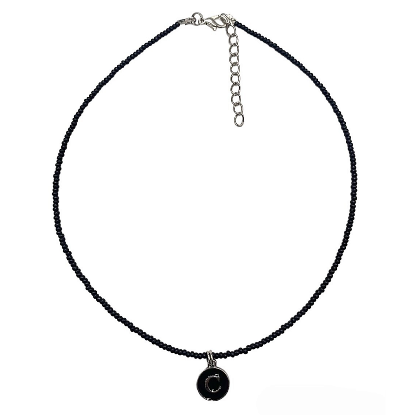 Изображение товара Чокер из бисера и натуральных бусин Черный для женщин Сидорина София