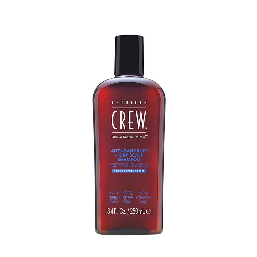 Изображение товара AMERICAN CREW Шампунь против перхоти и сухой кожи головы Anti-Dandruff + Dry Scalp Shampoo, 250 мл Изображение товара AMERICAN CREW Шампунь против перхоти и сухой кожи головы Anti-Dandruff + Dry Scalp Shampoo, 250 мл