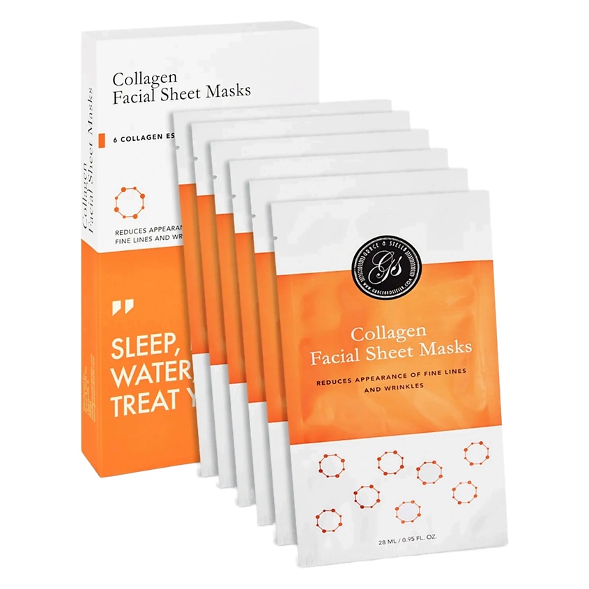 Изображение товара GRACE AND STELLA Маска тканевая для лица с коллагеном, 6 шт.