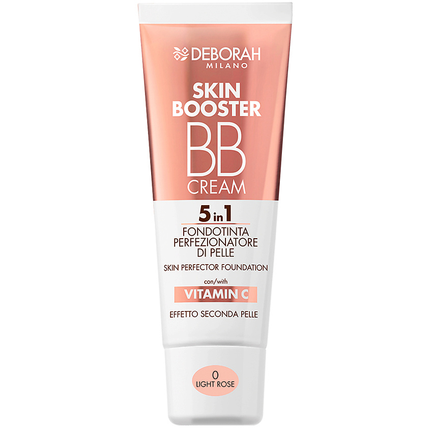 Изображение товара DEBORAH MILANO Тональный ВВ-крем Skin Booster BB Cream 5 in 1 Skin Perfector Foundation, Тон 0, светло-розовый, 30 мл