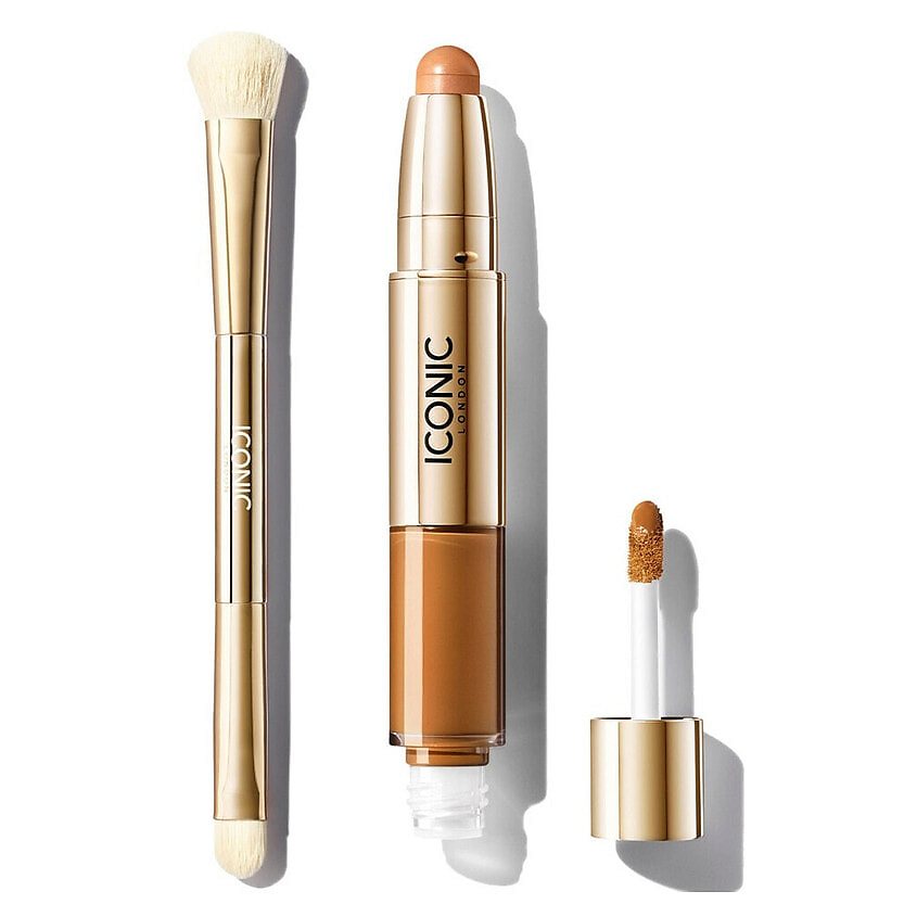Изображение товара ICONIC LONDON Набор: Консилер Radiant + Кисть для консилера Concealer Duo Brush, Golden Deep