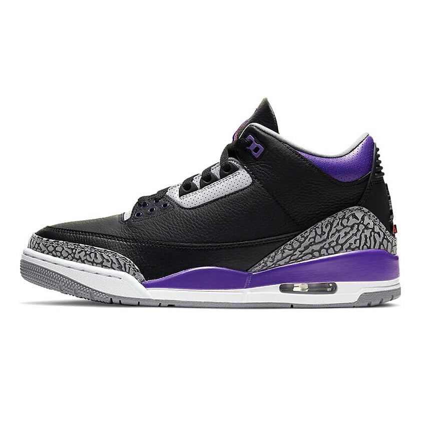 Изображение товара NIKE Кроссовки 3 Retro Black Court Purple, цвет: Мультиколор, размер: 44