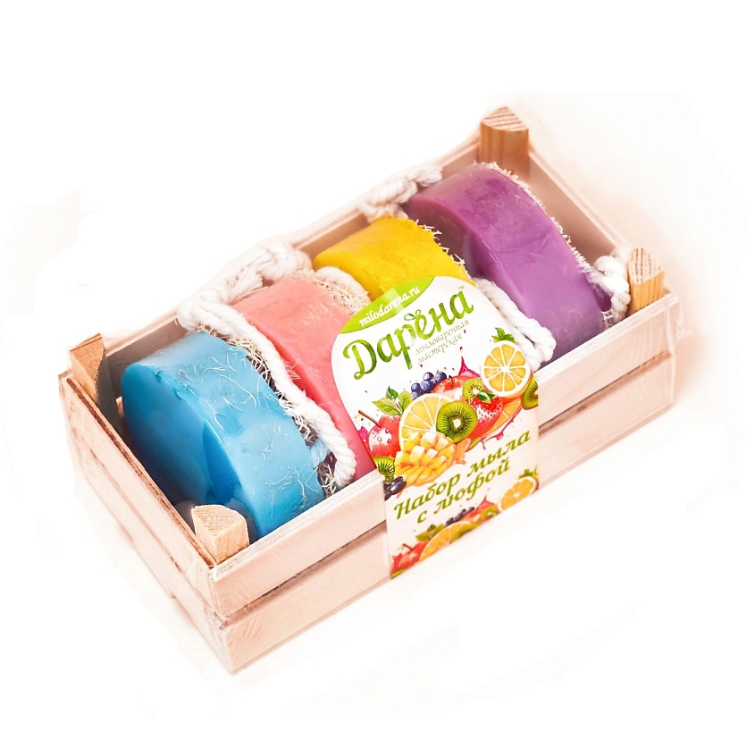 Изображение товара Набор мыла с люфой №3 4 шт Дарёна Мыловаренная Мастерская