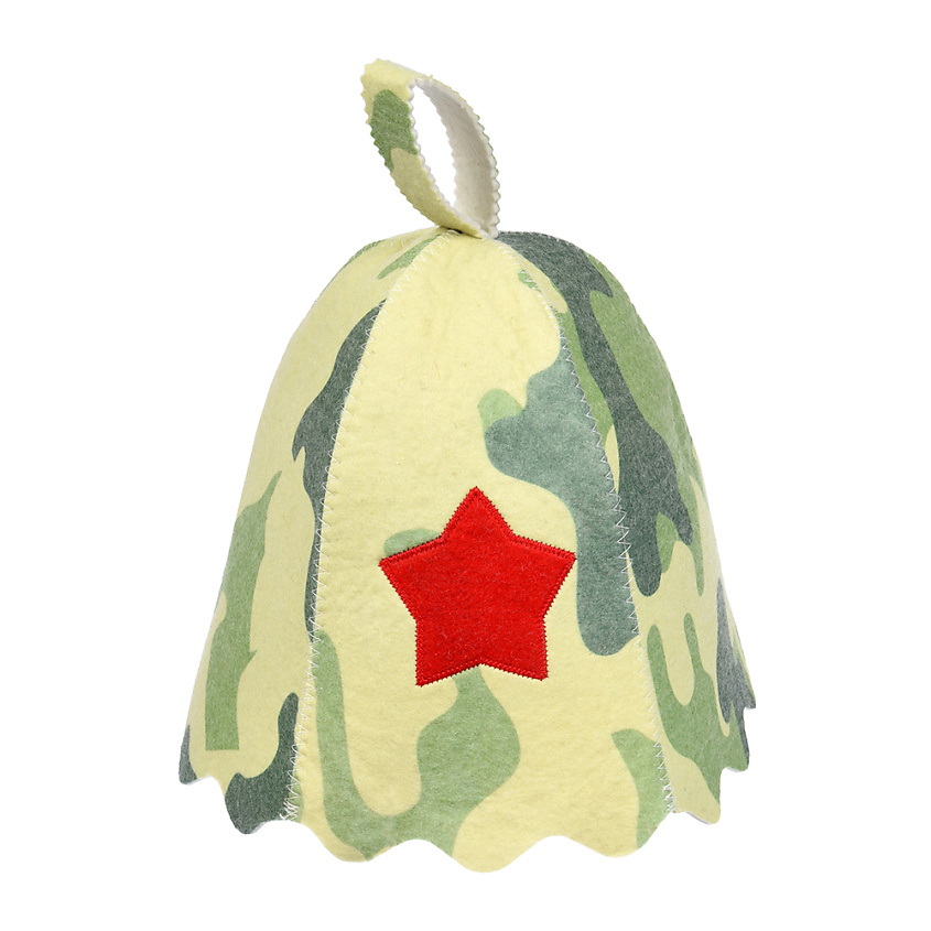 Изображение товара БАННЫЕ ШТУЧКИ Шапка для бани и сауны Армейская, Зеленый