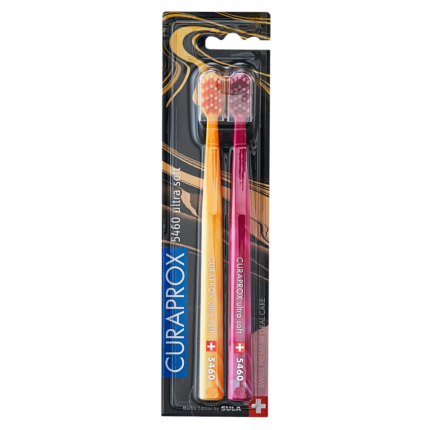 Изображение товара CURAPROX Набор зубных щеток "ultrasoft", d 0,10 мм Duo Marble, Комбинированный