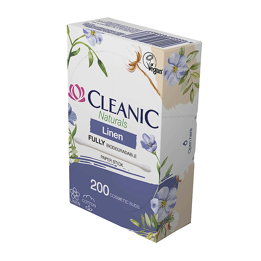 Изображение товара CLEANIC Naturals Linen Гигиенические ватные палочки, 200 шт.
