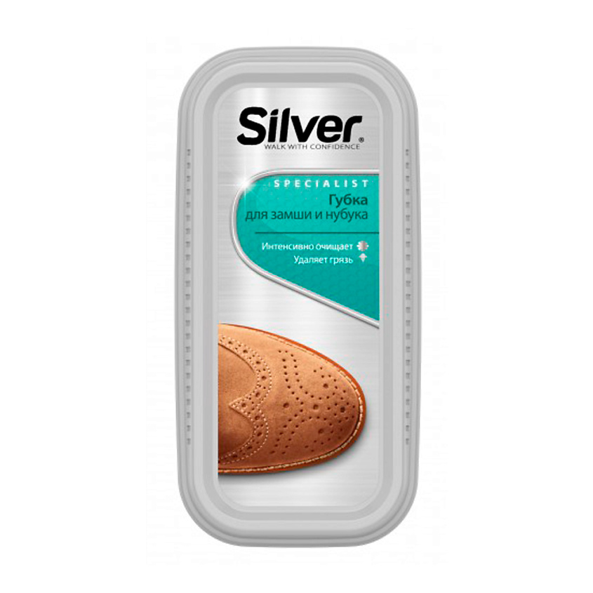 Изображение товара Губка для замши и нубука SILVER прозрачная - аккуратный уход за обувью и кожаными изделиями