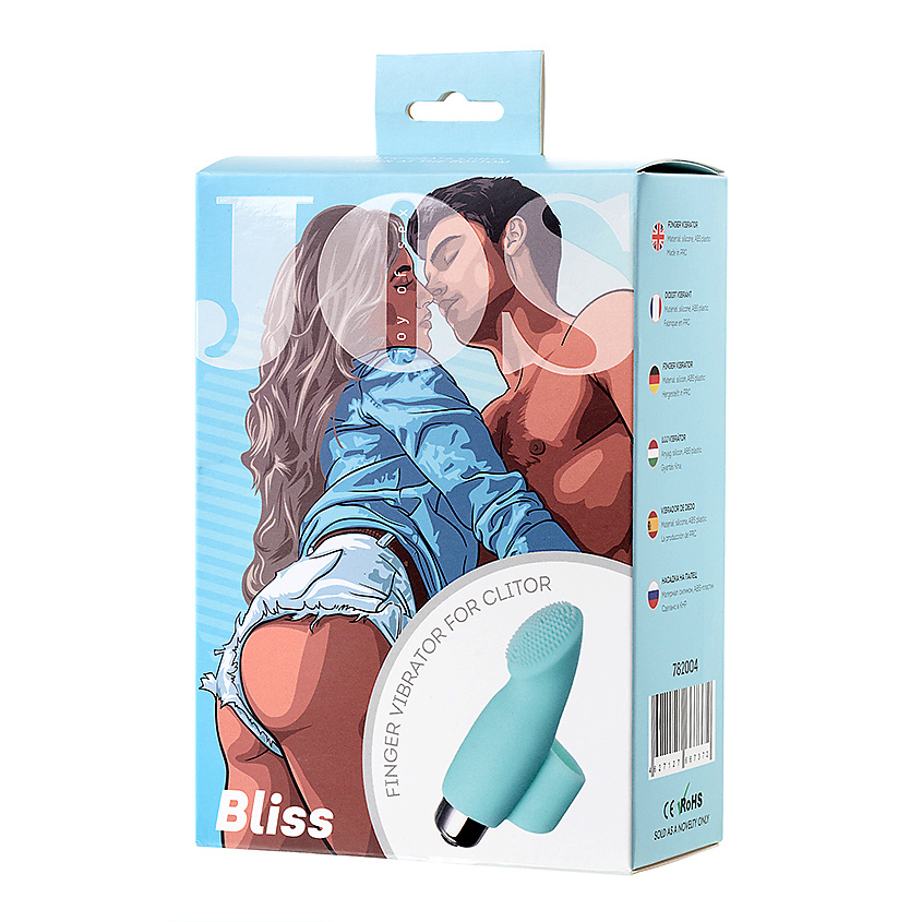 Изображение товара JOS JOY OF SEX Вибронасадка на палец для клиторальной стимуляции JOS BLISS, Силикон, голубая, 9 см