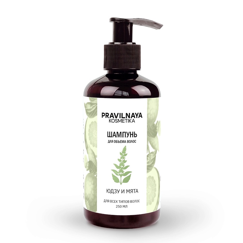 Изображение товара P+K PRAVILNAYA KOSMETIKA Кератиновый шампунь глубокой очистки для объема волос Юдзу & Мята, 250 мл