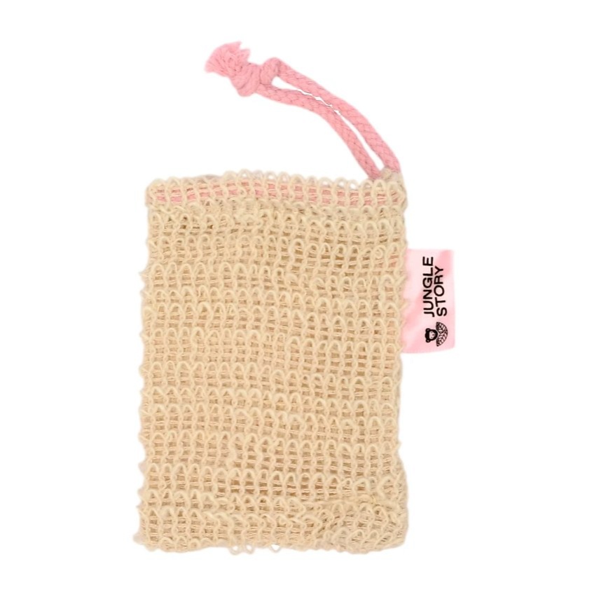 Изображение товара JUNGLE STORY Мочалка мешочек из сизаля для мыла или для трав в ванную, бежевый