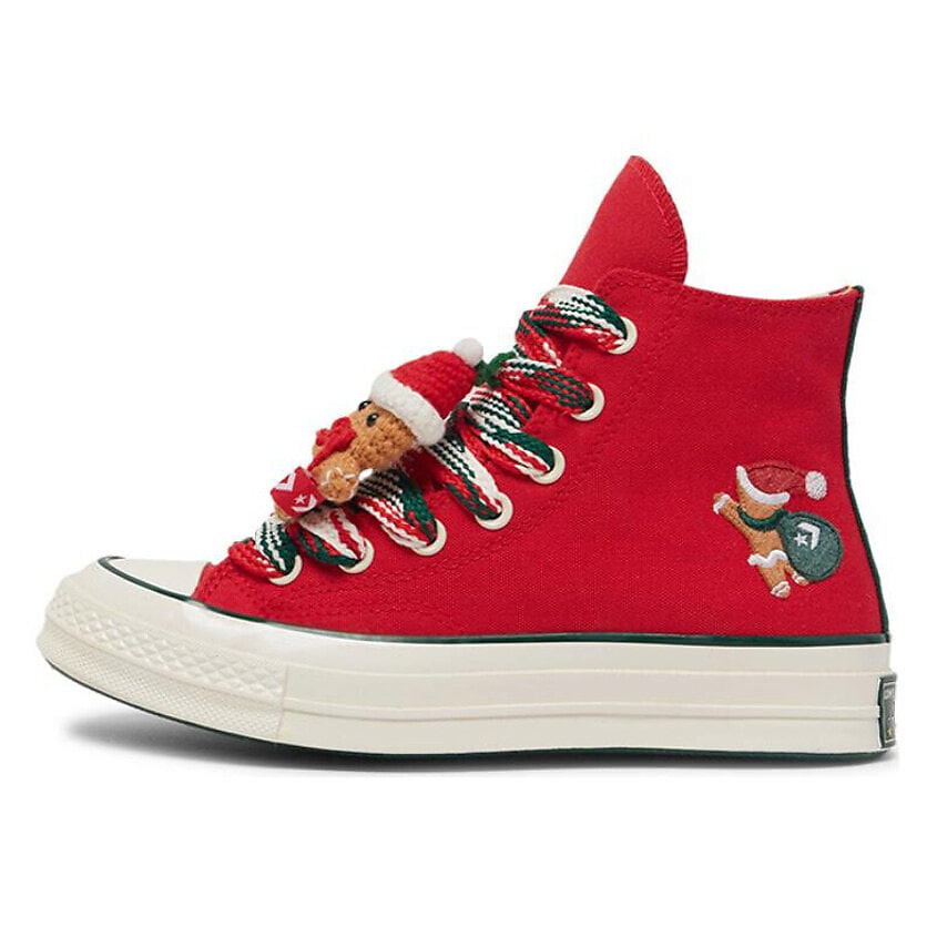 Изображение товара CONVERSE Кроссовки Chuck 70 Hi X Mas Gingerbread & Knit Sock Red Womens, Размер 36.5