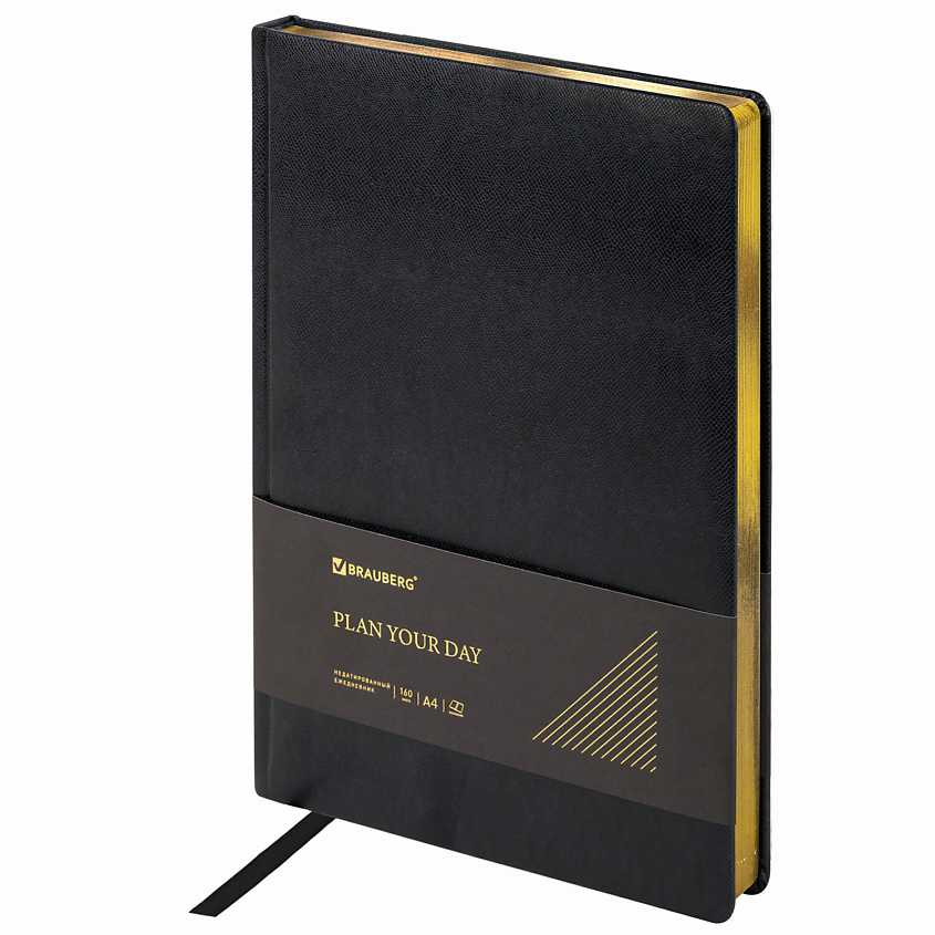 Изображение товара BRAUBERG Ежедневник недатированный А4 Iguana Черный
