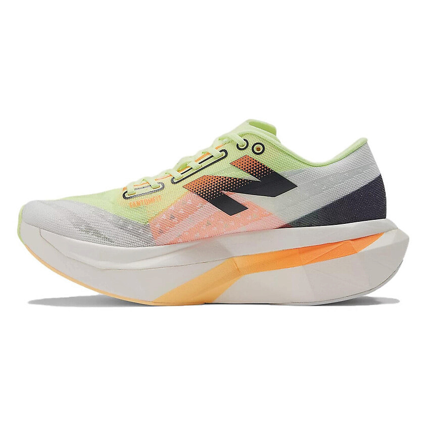 Изображение товара NEW BALANCE Кроссовки FuelCell SuperComp Elite V4 White Bleached Lime Glo Hot Mango, 37.0