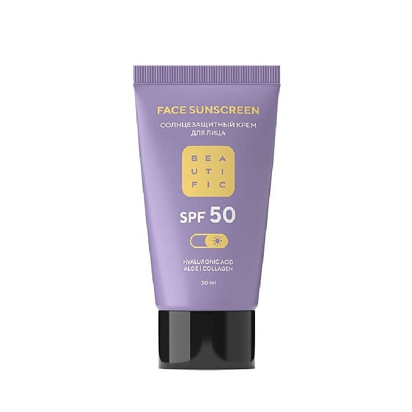 Изображение товара BEAUTIFIC Солнцезащитный крем для лица c SPF 50 Face Sunscreen, 30 мл