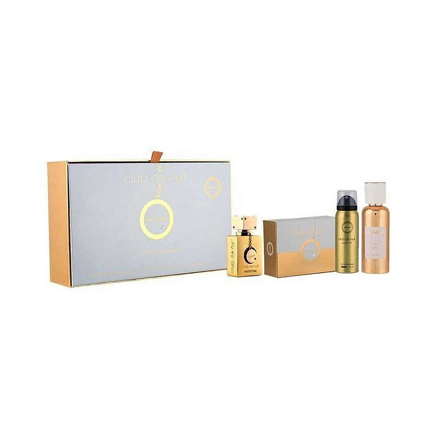 Изображение товара ARMAF PERFUMES Набор Club De Nuit Milestone: Парфюмерная вода + Гель для душа + Дезодорант + Мыло, 30 мл + 50 мл + 55 мл +130 г