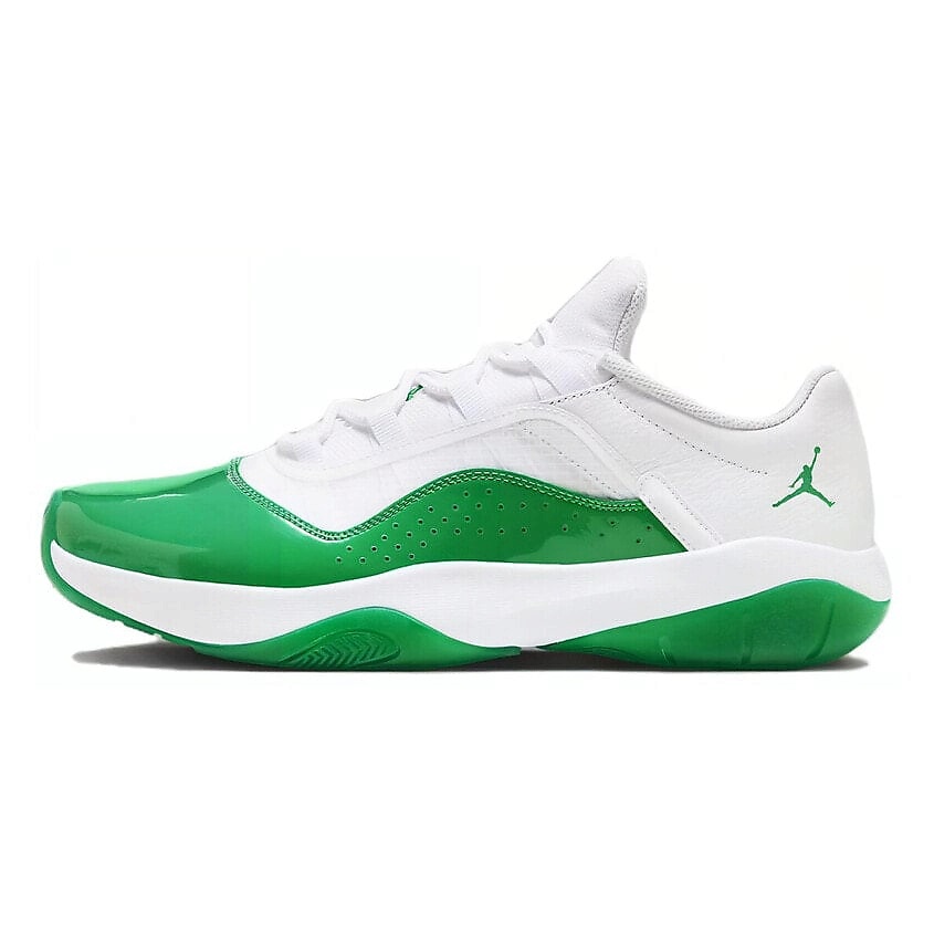 Изображение товара Женские кроссовки NIKE Jordan 11 Low White Lucky Green из кожи для повседневной носки