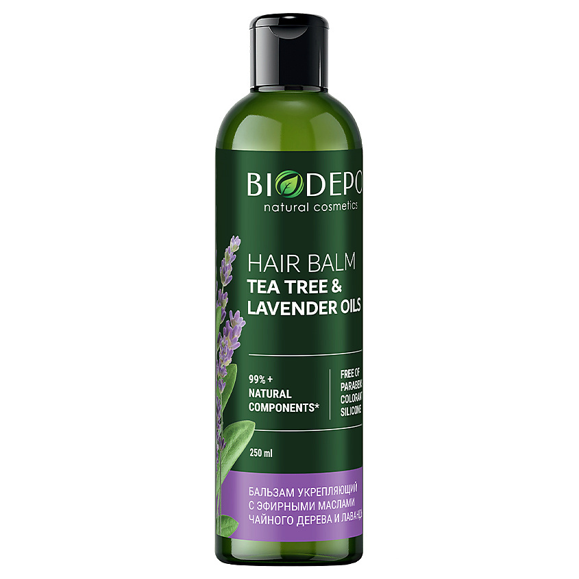 Изображение товара Укрепляющий бальзам для волос с эфирными маслами чайного дерева и лаванды 250 мл