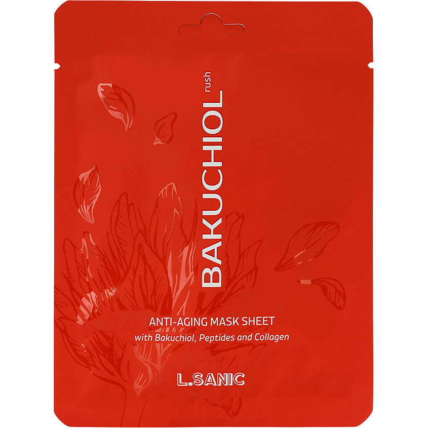 Изображение товара LSANIC Антивозрастная омолаживающая тканевая маска с бакучиолом Bakuchiol Anti-Aging Mask Sheet, 25 мл