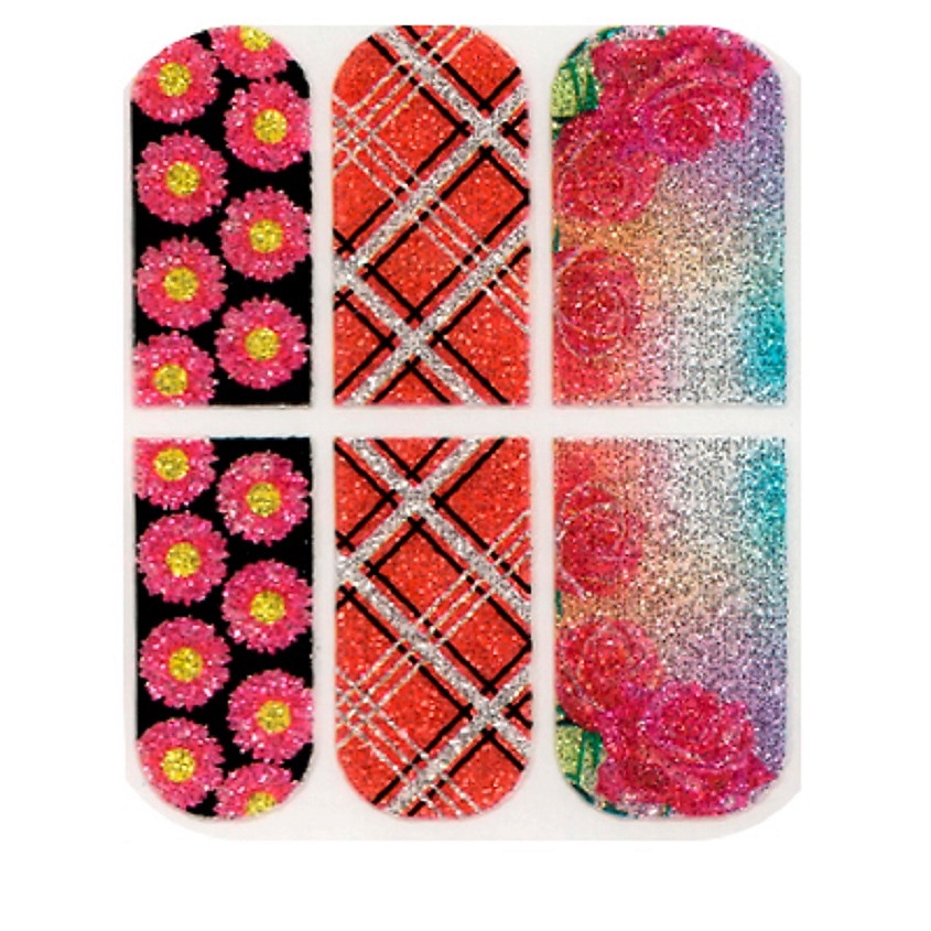 Изображение товара IRISK Пленки для ногтей для экспресс-маникюра на клеевой основе Effect Nails, 1 уп, 12 наклеек