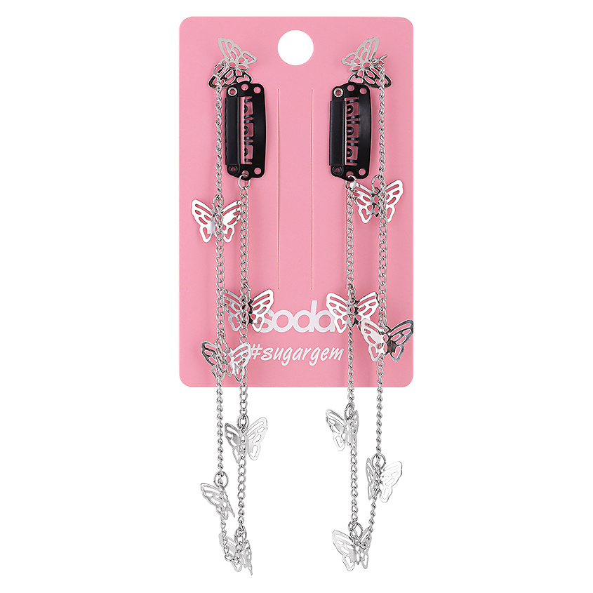 Изображение товара SODA Заколка-крабик для волос Silver Butterflies, 1 шт.