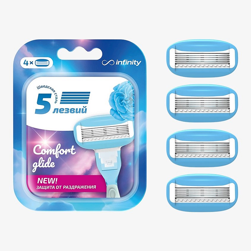 Изображение товара INFINITY Cменные кассеты совместимы с бритвами VENUS, 1 шт.