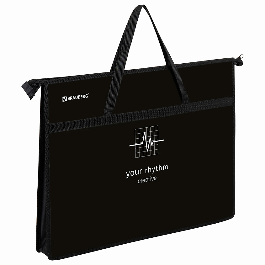 Изображение товара Папка для рис и чертежей формата А3 BRAUBERG Creative черная пластик полиэстер