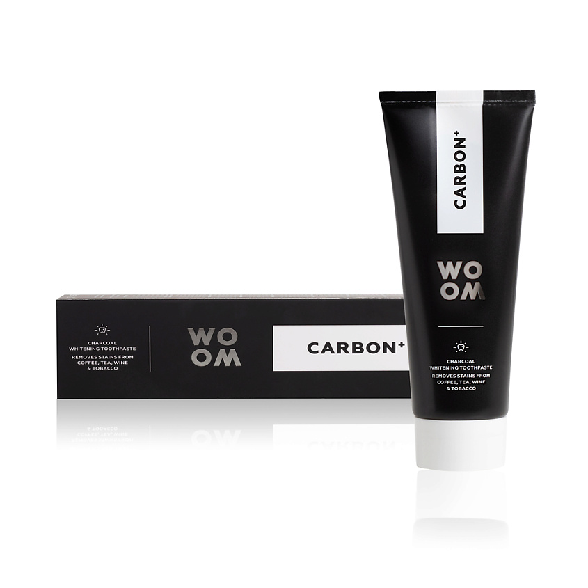 Изображение товара WO OM Осветляющая зубная паста с фтором CARBON+, 1 шт.