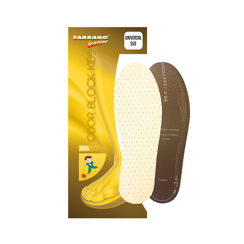 Изображение товара Детские стельки TARRAGO Kids Odor Block латексные с активированным углём, 25-36 размер
